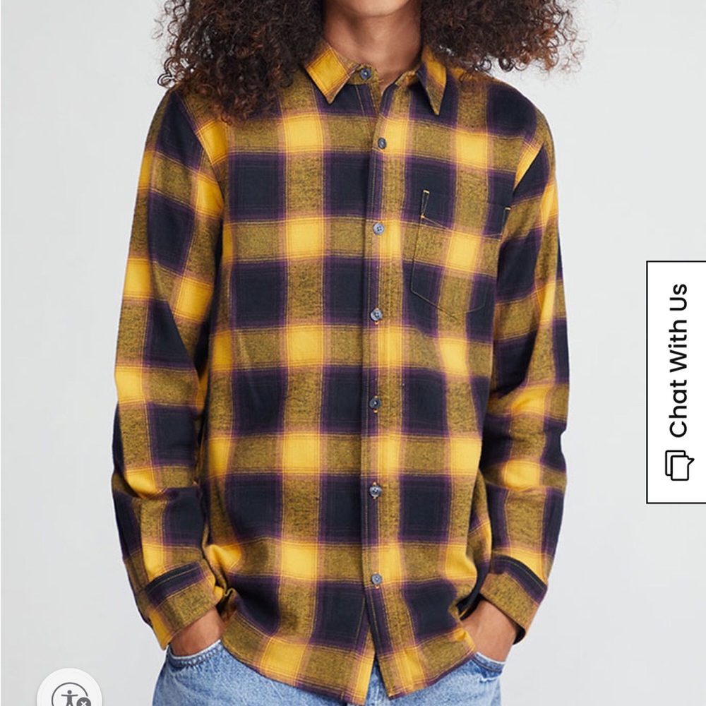 🤗 3/$20 NWOT PacSun Sz XL Chest 48" Plaid Shirt 100% cotton B27